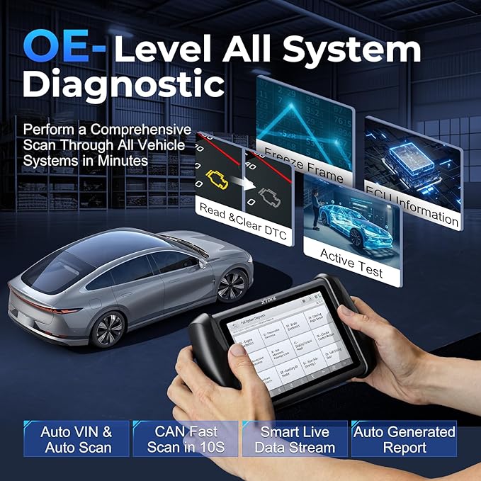 XTOOL IP819 V2.0 Bidirectional Scan Tool, 2025 Upgraded OBD2 Scanner with Active Test, PMI Function, 39+ Resets, ECU Coding, FCA AutoAuth, All Systems Scanner for Cars, 3-Year Update