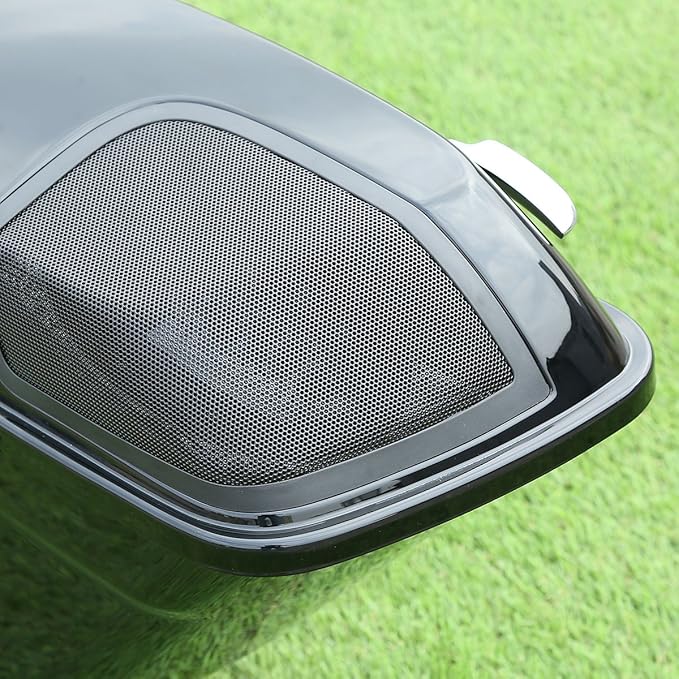 XFMT 5 Inch Stretched Extended Saddlebags W/5"x7" Speaker Grill For Harley Touring 2014-2023 Road King, Road Glide, Street Glide, Electra Glide, Ultra-Classic FLT, FLHT, FLHTCU, FLHRC