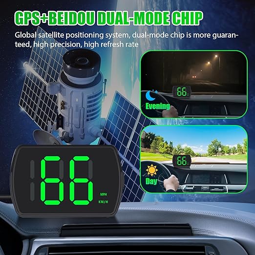GPS Digital Speedometer for Car MPH, Universal HUD Speed Meter with LED Large Font, Plug Play for Car Truck Motor SUV Golf Cart All Vehicles (2 Pack Digital Speedometer with Charger)