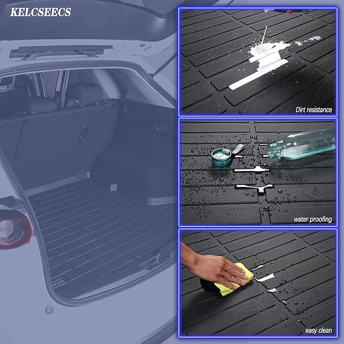 KELCSEECS Floor Mats & Cargo Liner for 2011-2022 2023 Dodge Charger RWD/Chrysler 300 RWD All Weather Car Mats Cargo Mat Trunk Mat Charger/Chrysler 300 Floor Mats Trunk Liner Black Accessories