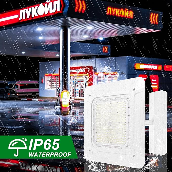 OSTEK LED Gas Station Canopy Light, 180W Carport Ceiling Light 5700K, Outdoor Rated (600W HID/HPS Equivalent), 90-277V IP65 DLC & UL Listed (180W-1 Pack)