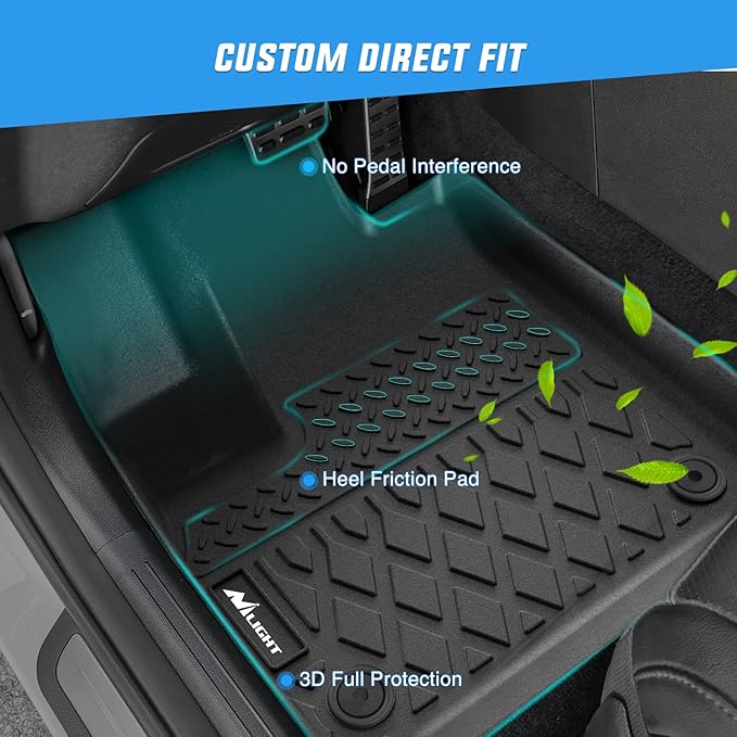 Nilight Floor Mats for Hyundai Santa Cruz 2022 2023 2024 2025 All Weather Custom Fit Heavy Duty Floor Liners