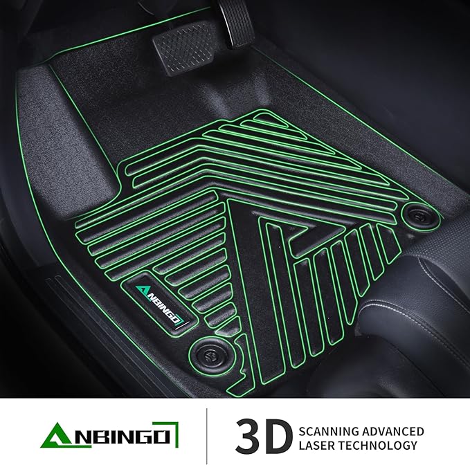ANBINGO® Floor Mats & Cargo Liner for 2023-2026 Honda CRV (Hybrid) for CR-V Sport | Sport-L | Sport Touring, All Weather Protection TPE Automotive Floor Liners, (Cargo Tray in Highest Position)