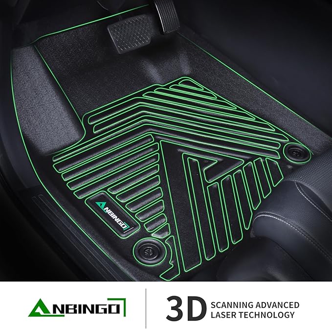 ANBINGO® Floor Mats & Cargo Liner for 2023 2024 2025 2026 CRV (Not Hybrid) for CR-V LX | EX | EX-L, All Weather Protection TPE Automotive Floor Liners (Cargo Tray in Lowest Position)