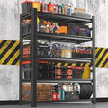 87" H Garage Shelving 3000LBS Capacity Heavy Duty Storage Shelves, Adjustable 5 Tier Metal Industrial Shelf for Kitchen, Utility Room, Warehouse and Basement,24" Dx47 Wx87 H, Black