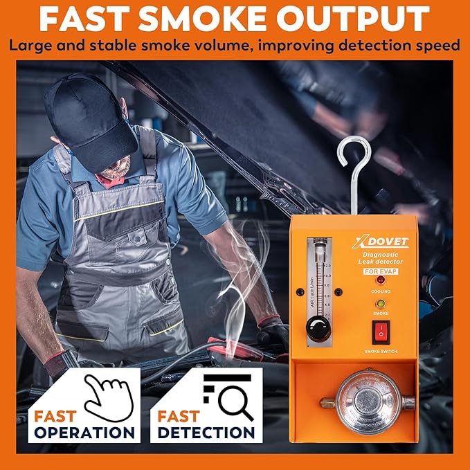 Professional Evap Smoke Machine Leak Detector, XDOVET KSD-204 Automotive Smoke Machine, Smoke Tester for Cars,Vehicles Motorcycles, Trucks