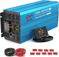 Power Inverter 5000 Watt Pure Sine Wave 48V DC to 110V/120V AC 10000W Peak Converter for Family RV Solar System with 2 AC Outlets LCD Display Remote Control 0.5A USB Charging Port and Wiring Terminal