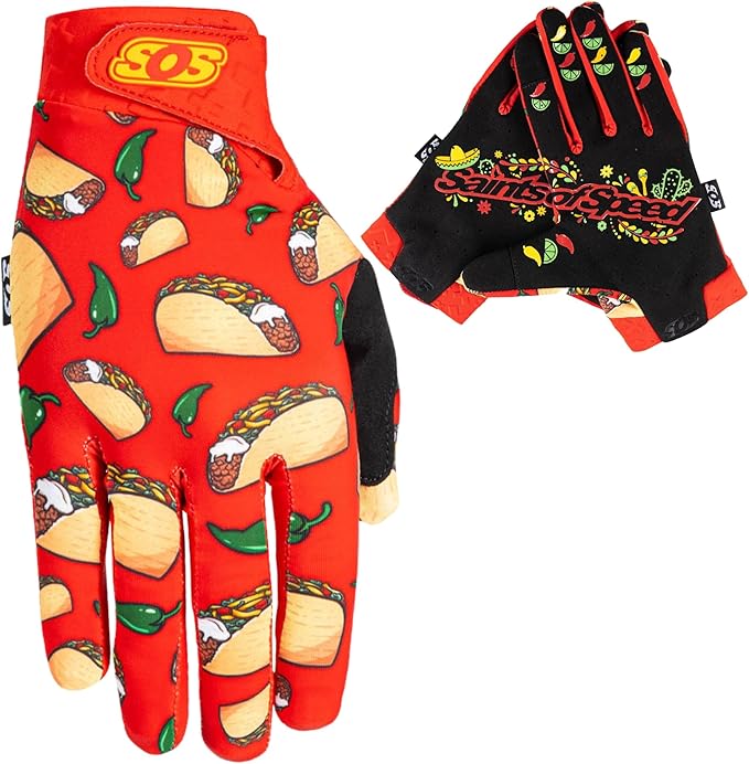 Saints of Speed Dirt Bike Gloves – Motocross, Mountain Bike, Motorcycle, BMX, Jetski, Sim, Karting, Airsoft, Paintball, Driving & Racing Bike Gloves + Phone & Touch Screen Capable