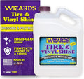 Wizards - Vinyl & Tire Shine Spray, Tire Dressing and Protectant, Professional Detail Spray, No Sling Off, Anti-static Car Detailing Spray, KeepingTires & Vinyls Look New, Car Care Products, 1 Gallon