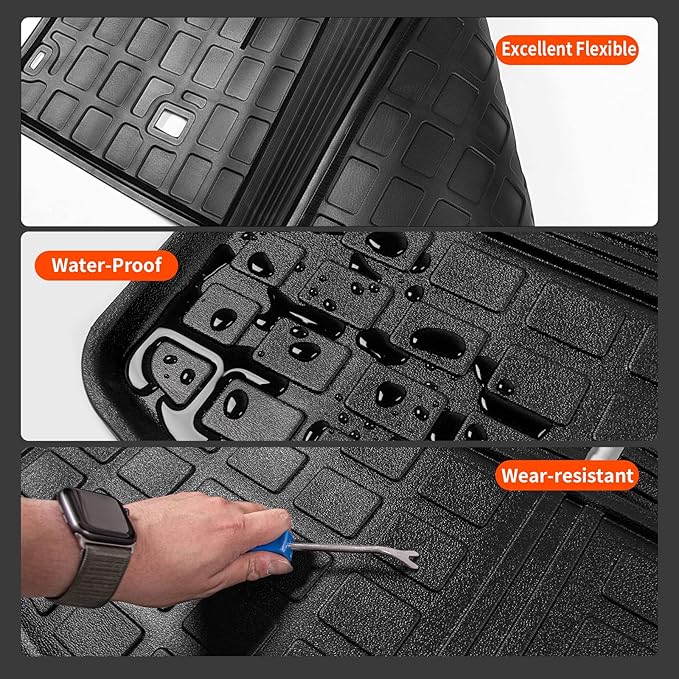 powoq Floor Mat Compatible with 2014-2019 Toyota Highlander Cargo Mat TPE All Weather Protection Cargo Liner Trunk Liner Replacement for 2014-2019 Toyota Highlander Accessories