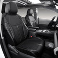Custom Fit Sienna Seat Covers for Toyota Sienna LE,XLE 2021-2025 3-Row Accessories Full Coverage Waterproof Leather Car Seat Covers Full Set (Black, 7-Seat)