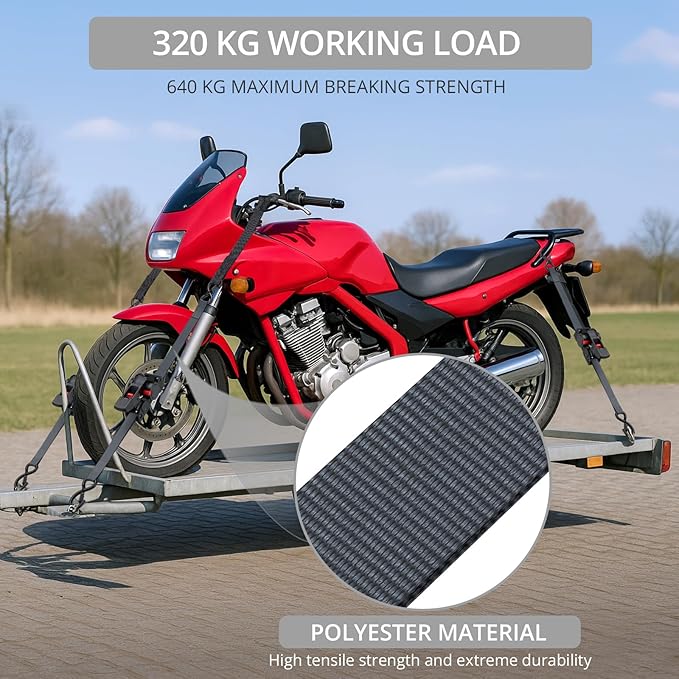 Justech 2 Pack Retractable Ratchet Straps, 1 in x 11.6 ft-1411 lbs Break Strength, Heavy Duty Auto Ratchet Tie Down Straps with Soft Loops & Storage Bag for Motorcycle, Truck, Trailer, Cargo Van, Boat