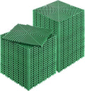 VEVOR Interlocking Drainage Mat, 50 Pcs Modular Interlocking Cushion, 12” x 12” Splicing Drainage Mats, Non-Slip Green PP Drainage Floor Tile and Shower Mat, for Garage, Garden, Kitchen & Outdoor