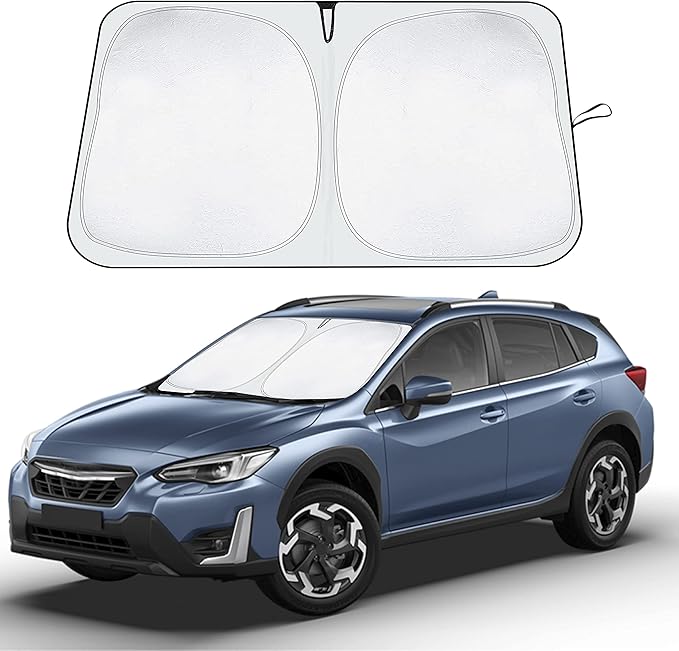 Econour Windshield Sun Shade for 2012-2017 Subaru Crosstrek/XV 2018-2023 Subaru Crosstrek Sunshade Foldable Sun Visor Protector Blocks UV Rays Keep Your Car Cooler