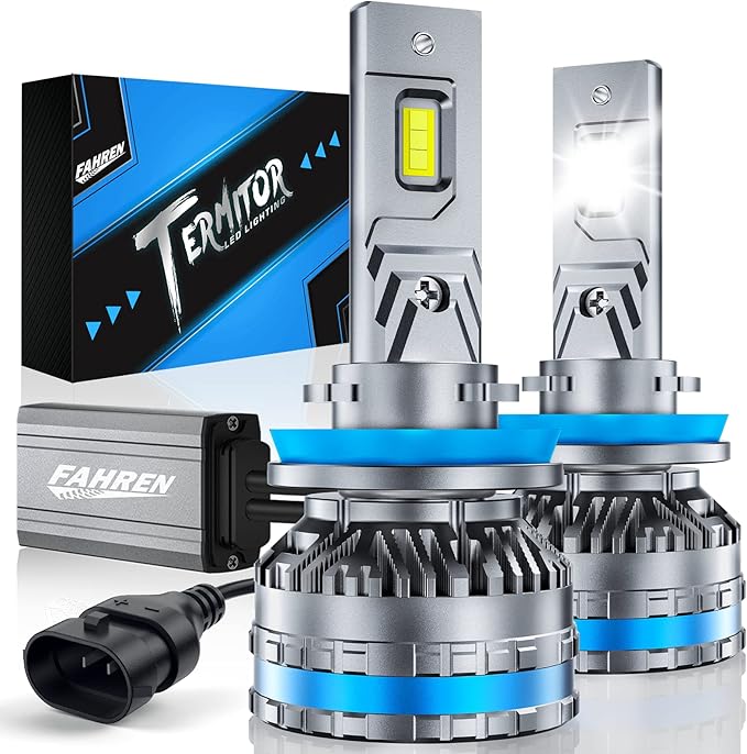 FAHREN H11 Fog Bulbs, Upgraded 120W 60000LM H8/H9 Bright Lighting Bulb, 6500K Cool White IP68 Waterproof,Quick Installation, Pack of 2