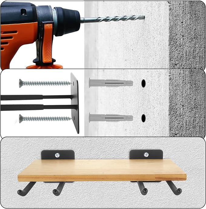 SHUESS 12.2 Inches Long Large Garage Hooks, 4 Pack Heavy Duty Garage Storage Utility Hooks, Wall Mount Organizer, Long Tool Hanger for Hanging Tire, Chairs, Hoses, Garden Tool, Bulk Items, Ropes, etc