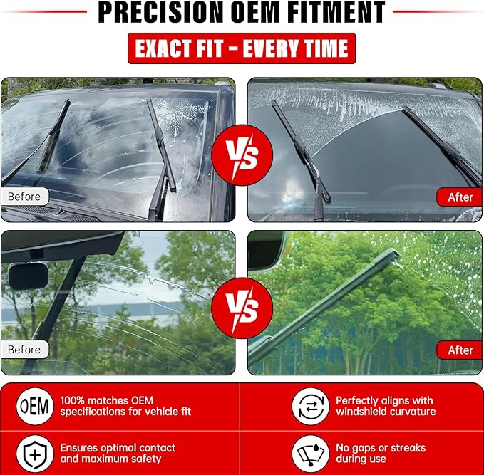 Windshield Wiper Blades Replacement for Ford Expedition Lincoln Navigator 2018 2019 2020 2021 2022 Original Factory Quality Front Rear Wipers Blade Set for My Car - 22" 22" 11" (Pack of 3)