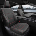 for Toyota Camry Seat Covers XSE XLE 2025 - Custom Fit Car Seat Covers Full Set, Leather Seat Covers for Cars, Waterproof Car Seat Cover, Black Red