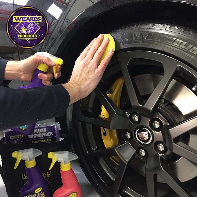 Wizards Tire and Wheel Vinyl Shine - Dressing and Protectant Spray - Professional Automotive Detailing Spray Bottle Refill - Cleans and Protects Tires, Wheels and Trim - 22 oz