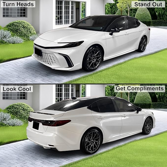 BOGAR TECH DESIGNS Full Headlight Taillight Tint Kit Compatible with Toyota Camry 2025-2026, Dark Smoke