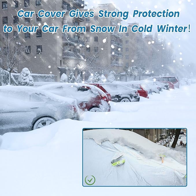 SUV Waterproof Car Covers for Automobiles All Weather Season UV Protection Snowproof Outdoor Full Cover Universal Fit SUV Up to 190’’