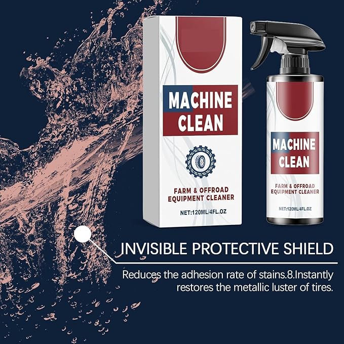 Machine Clean Spray, Machine Clean Outdoor All-Purpose Cleaner, Heavy-Duty Outdoor All Purpose Cleaner,Compatible with all wheel materials and finishes(120ml*2 PCS)