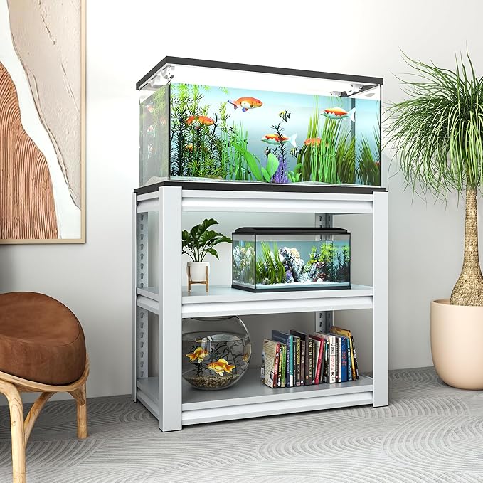 White 3-Tier Metal Shelving Heavy Duty Small Storage Racks, Utility Garage Shelving Organization for Basement Workshop Pantry Balcony
