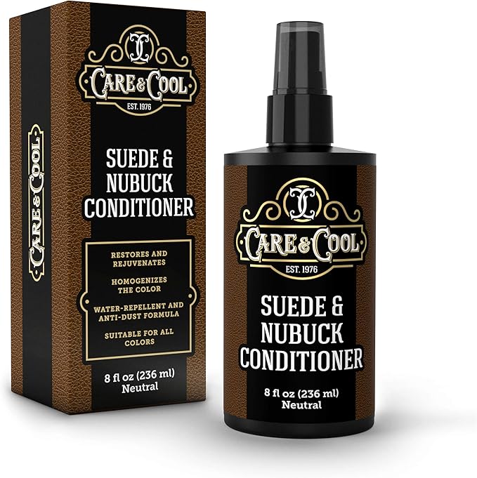 Care & Cool Suede and Nubuck Conditioner, Renovator, and Protector. Your Best Choice for Waterproofing and Rejuvenating The Delicate Structure Against The Elements and Abrasive Impurities (8 Fl Oz)