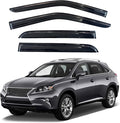 KPY Window Visor Compatible with Lexus RX350 RX450h 2010-2015, 4PC Rain Guard Side Window Vent Deflectors Tape-On Mugen Style, 2010 2011 2012 2013 2014 2015