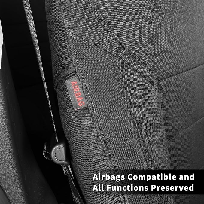 coverdream Full Set CRV Seat Covers Custom Fit for 2023 2024 2025 2026 Honda CR-V LX,EX,EXL,Hybrid,Sport Series,Trailsport,Fully Covered,Airbag Compatible UV Resistant Polyester Seat Protector(Black)