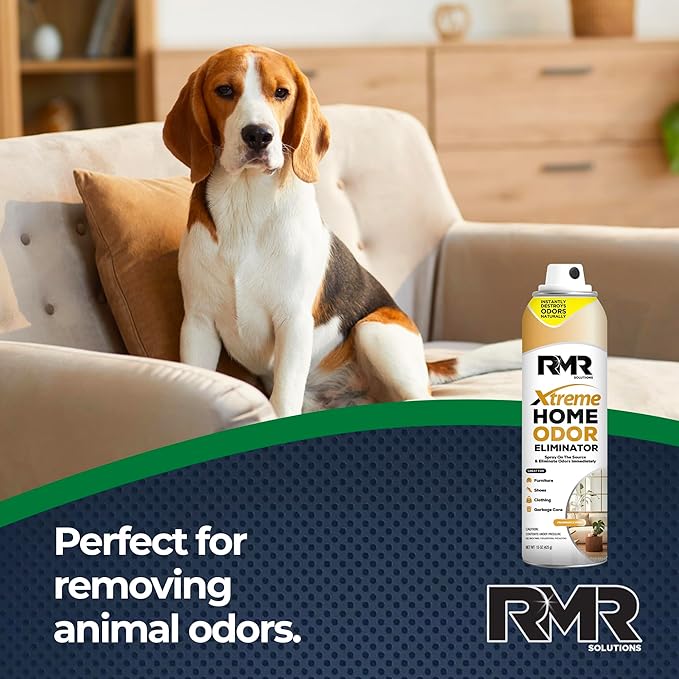 RMR Xtreme Home Odor Eliminator Spray - Neutralize Furniture, Clothing, Shoes, Garbage Cans, and More, 15 Ounces, 2-Pack, Unscented