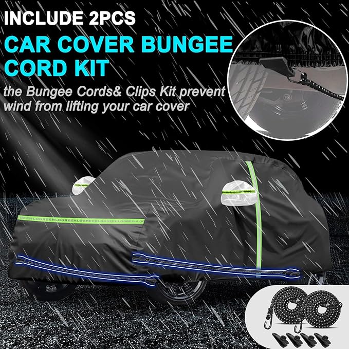 Car Cover for 2002-2025 Mini Cooper/Cooper S/Hardtop/Convertible 2-Door,Full Exterior Car Covers for Automobiles All Weather Waterproof Heavy Duty,Zipper/Cotton Rain UV Proof Custom fit【210T Taffeta】