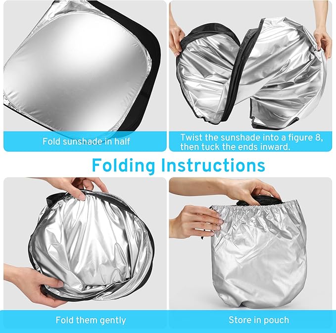 Car Windshield Sun Shade Sunshade Compatible with Genesis GV80 2025 2024-2021 Accessories, Foldable Car Front Window Sun Shield Visor