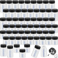 Maxcheck 120 Pcs Touch up Paint Bottles with Applicator Brush and Lids 2 oz and 1 oz Liquid Capacity Plastic Leftover Touch up Paint Container with Mixing Ball for Fixing Wall Stone Chip Car Surface