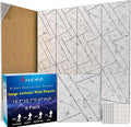 8 Pack Self-Adhesive Soundproof Wall Panels, 15.7 x 15.7 x 0.47 in Sound Proof Foam Panels for Walls, 1.2lb/ft³ High Density, Thicker 0.47in, Large Size Acoustic Panels, Sound Dampening Panels Gray