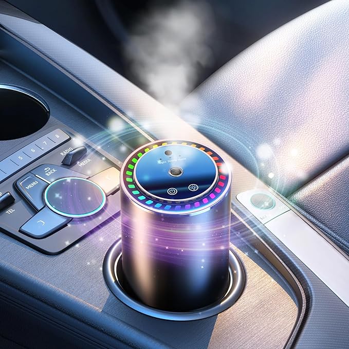 Drift Car and Home Diffuser Smart Air Freshener, Auto On/Off, Cordless & Portable, Works Silently, Refill Oil Aroma with 120Days Long-Lasting Scent, Travle Gifts for Men, Easter's Day-Forest