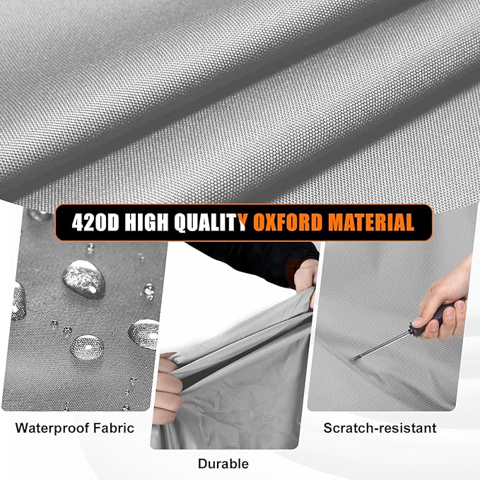 Car Cover Mini Excavator 2000lbs, Compatible with Bobcat E10/Kubota K008-3/Caterpillar 300.9D/Takeuchi TB210R/Yanmar Vio10-2, 420D Heavy Duty Oxford