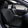 Custom Fit Camry Seat Covers for 2018-2024 Toyota Camry Hybrid LE,SE Full Coverage Waterproof Breathable Leather Car Seat Covers Full Set (Black)