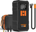 Tire Inflator Portable Air Compressor- 160PSI & 10000mAh Portable Air Pump with Carrying Case, LCD Display & LED Light, 3X Fast Inflation for Car, Bike, Motorcycle, Balls and more(Black)