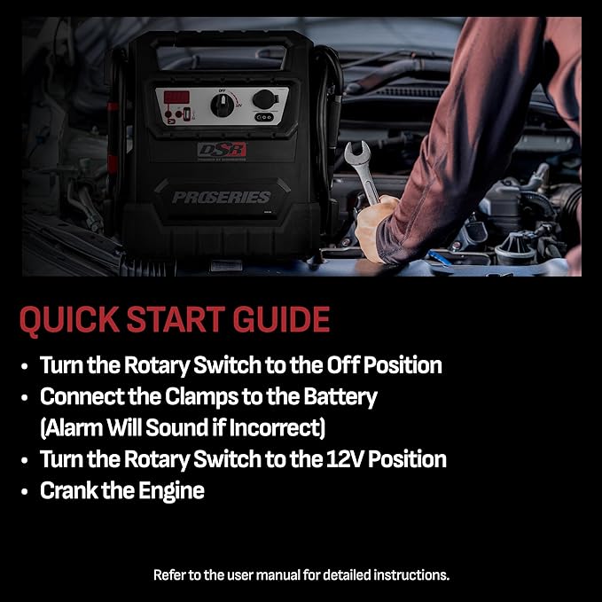 Schumacher Electric DSR ProSeries Car Battery Jump Starter, Maintainer & Portable Power Station - 12V 4000 Peak Amps & 700 Cranking Amps - with DC & USB Charging Ports - DSR159