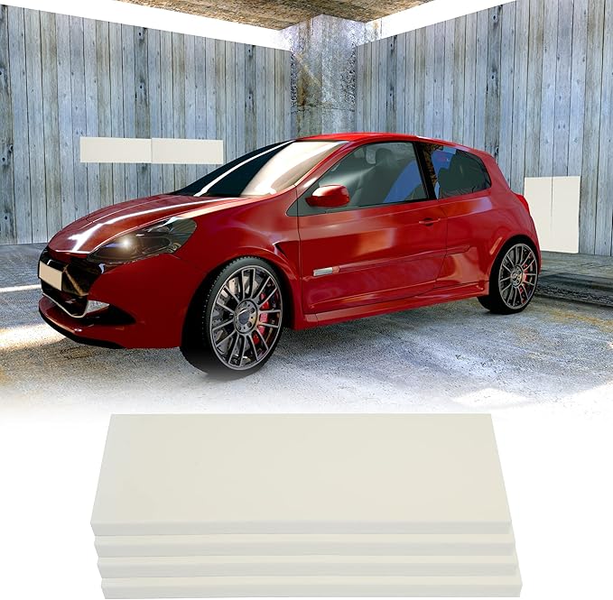X AUTOHAUX 400x150x20mm 4pcs Car Garage Wall Guard Door Bumper Protector Anti Collision Waterproof White