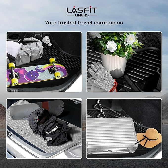 LASFIT Trunk Mat for Honda CRV 2012-2016, All Weather Custom Fit TPE Cargo Mat for CR-V 2012 2013 2014 2015 2016 Trunk Liner Trunk Tray Cargo Liner Cargo Tray, Black