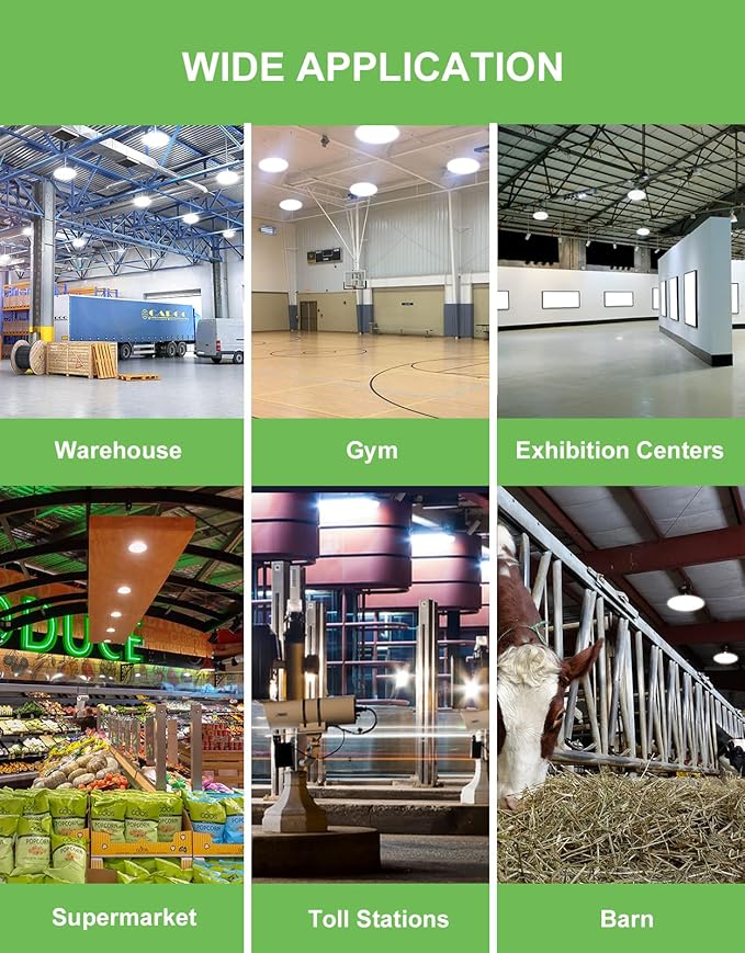 240W UFO LED High Bay Light, UL & DLC Listed 5000K Daylight 33600LM, 0-10V Dimmable LED High Bay Lights AC100-277V, IP65 Waterproof Commercial Bay Lighting Fixture for Warehouse Workshop