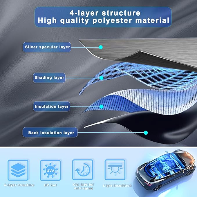 SXCY for 2020-2023 2024 BMW 3 Series Windshield Sunshade 2022-2024 3 Series 330i M340i Accessories 2023 2024 3 Series Sun Shade Foldable Sun Shield for 2024 BMW 3 Series Sun Protector, Silver
