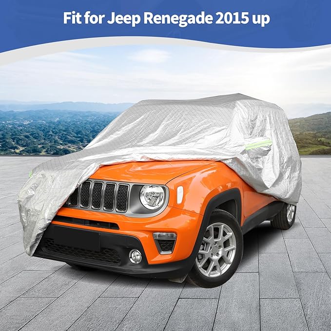 RT-TCZ for Renegade Car Cover Weatherproof Covers for Jeep Renegade 2015 2016 2017 2018 2019 2020 2021 2022 2023 up