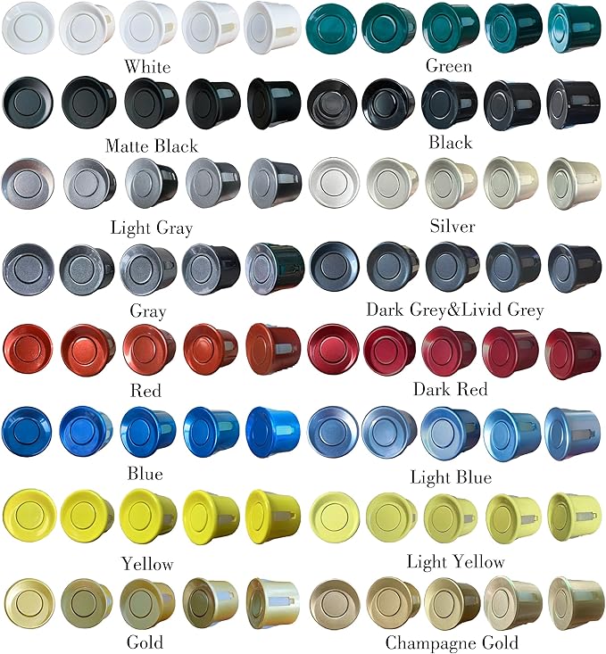Pickup Truck Backup Radar System - Four 5.95m Sensors for Rear Installation, Compatible with Front Bumper Mounting - Enhance Safety & Visibility(Silver)