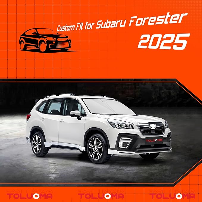 Custom Fit Windshield Sun Shade for S-UBA-ru Forester 2025 - Full Coverage, 210T Reflective Fabric, Double-Layer Design - Blocks 99% UV Rays, Keeps Car Cool, Easy to Install and Store