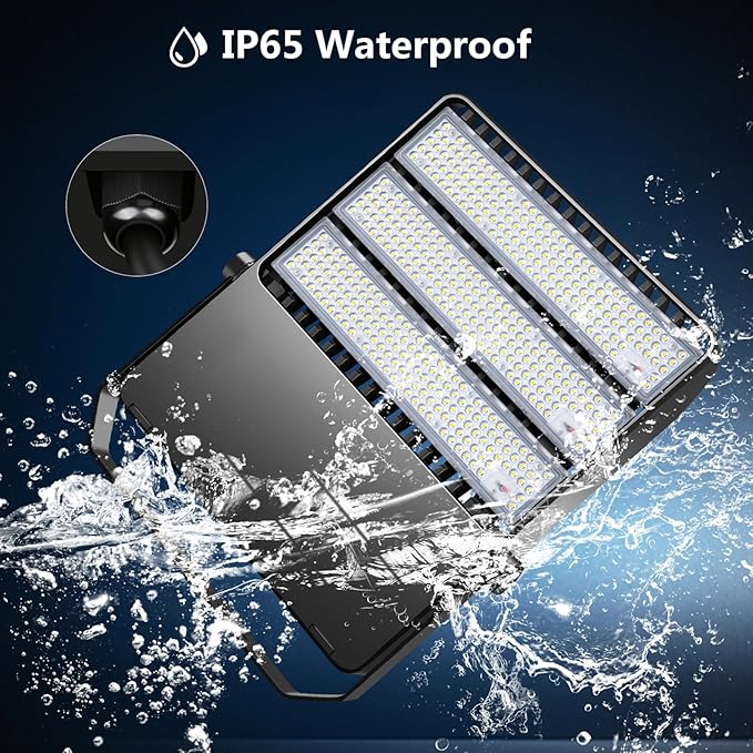 360W LED Stadium Lights Ultra-Brightness 50800 Lumen 5000K Daylight Outdoor Stadium Floodlights Commercial IP65 Field Arena Light with Adjustable Bracket 2 Pack