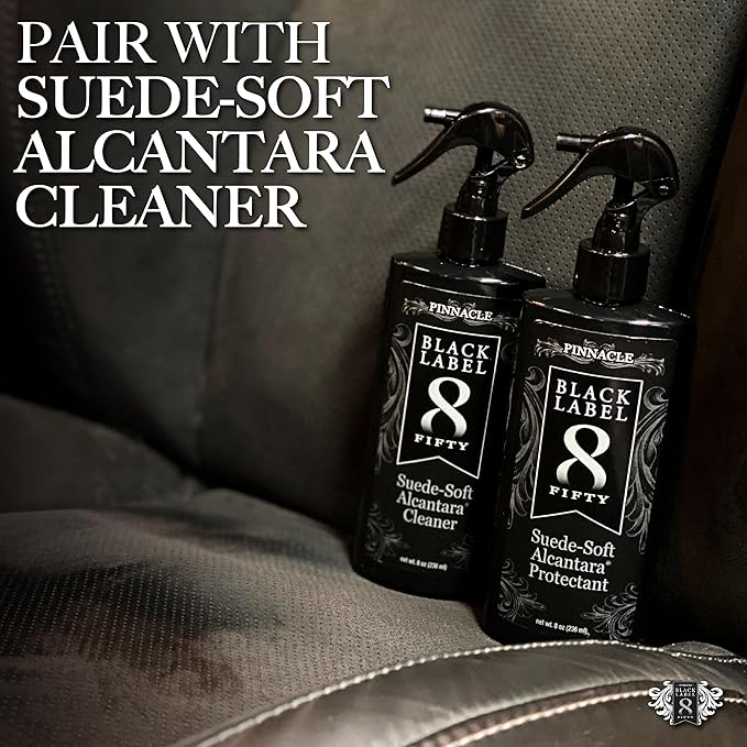 Pinnacle Black Label Suede-Soft Alcantara Protectant | Advanced Spill & Stain Protection for Micro-Suede & Alcantara | Clear Finish | PBL-275 | 8 oz