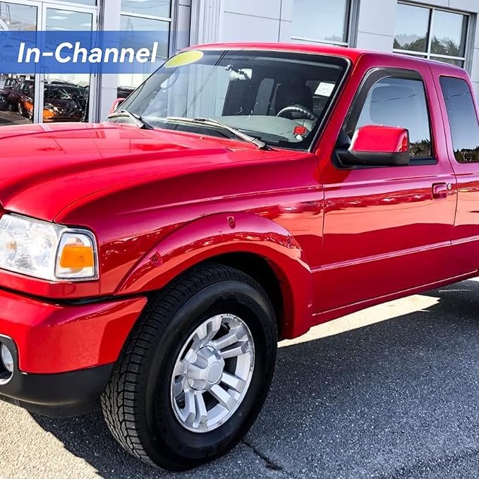 in-Channel Window Visors Rain Guards for 1993-2011 Ford Ranger, Window Vent Wind Deflectors Visors Shades for 1994-2009 Mazda B2300, 1998-2001 Mazda B2500, 1994-2007 Mazda B3000, 2PCS